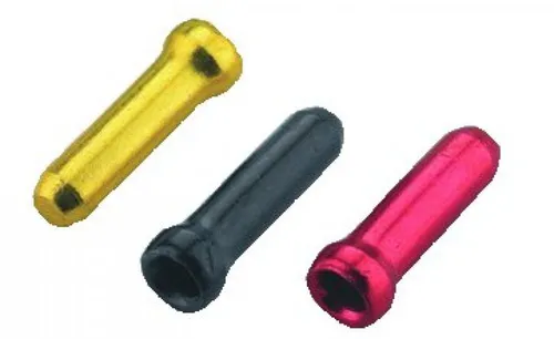 Jagwire Bremszug Jagwire Zugendhülsen Aluminium 1,8 mm - Gold/Schwarz/Rot Endhülsen für