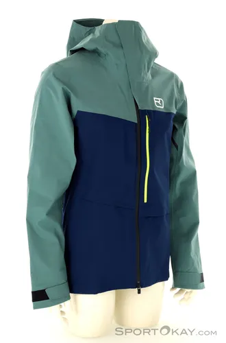 Ortovox 3L Ravine Shell Jacket Men Deep Ocean (XL) - Funktionsjacke für Freerider, leicht und atmungsaktiv, wind- und wasserdicht mit innovativer DERMIZAX NX Membran für optimalen Komfort im Backcountry.