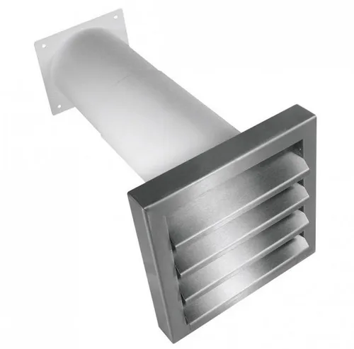Teleskop-Mauerkasten Ø 125mm aus Edelstahl