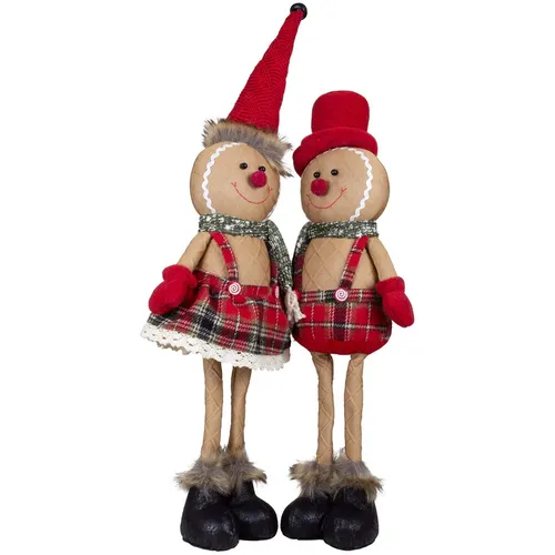 Christmas Paradise Lebkuchenfiguren 2er Set 55cm - Weihnachtlicher Zierschmuck: Handgefertigte Lebkuchenfiguren im 2er Set, ideal für eine festliche Stimmung in jedem Raum, Größe ca. 55cm.