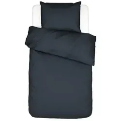 Essenza Bettwäsche Minte Dunkelblau, 135x200 cm - Luxuriöse Satin-Bettwäsche in Dunkelblau, Oeko-Tex® Standard 100, atmungsaktiv und feuchtigkeitsregulierend, für erholsamen Schlaf und stilvolles Home-Living.