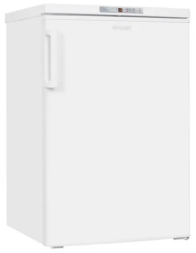 Exquisit Gefrierschrank GS80-HE-040E weiss - 91 L Standgerät - Tiefkühler mit LED-Anzeige und Schnell-Gefrierfunktion, ideal für kleine Küchen und Zweitgeräte. Eco-Funktion für Stromersparnis und wechselbarer Türanschlag.