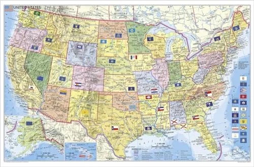 USA Bundesstaaten mit Postleitzahlen 1:12000000