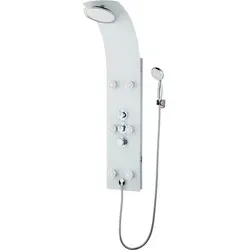 Duschpaneel Glas Weiß in weiß von Schütte