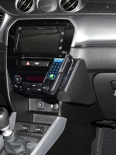 KUDA Handy Halterung 2045 für Suzuki Vitara ab 2015 - Konsolen & Halterungen, stilvolle Mobilia Kunstleder-Halterung für eine sichere Smartphone-Nutzung im Auto.