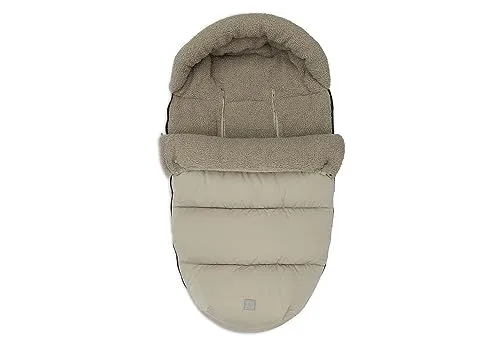 Jollein Fußsack Olive Green - Wasserabweisend und Teddy-Gefüttert - Fußsack für Buggy und Kinderwagen, geeignet für 3-Punkt- und 5-Punkt-Gurt, mit weichem Teddy-Stoff für Wärme und wasserabweisender Außenseite für Schutz bei jedem Wetter.