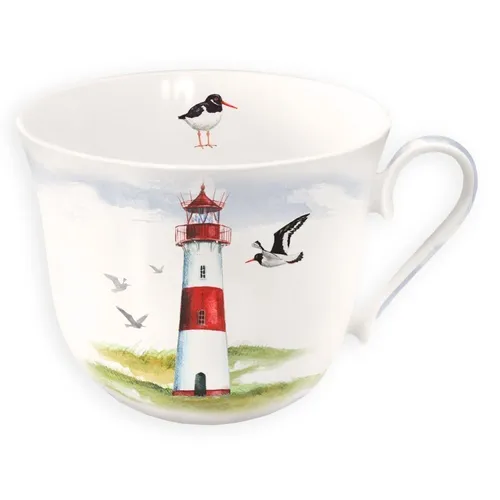 Tasse, Porzellantasse LEUCHTTURM 11,5cm 0,4l Grätz Verlag