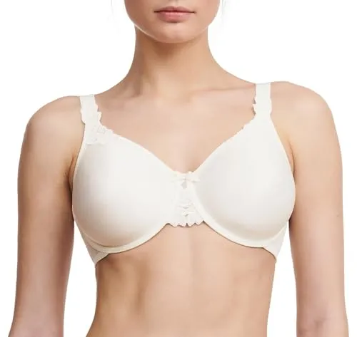Chantelle DE Damen BH Hedona, Elfenbein 80B - Funktionsunterwäsche mit nahtlosen Cups für eine glatte Silhouette und optimalen Halt. Minimizer Effekt für eine optisch schlankere Figur, ideal für große Cupgrößen.