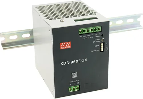MEANWELL AC-DC-Industrienetzteil Hutschiene 957,6W 36V 26,6A - Ultraflaches 960W AC/DC DIN-Schienen-Netzteil mit 95,5% Wirkungsgrad, ideal für platzsparende Installationen und energieeffiziente Anwendungen.