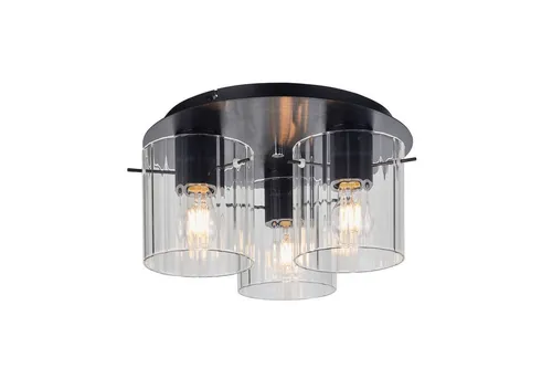 Lucande Deckenleuchte Eirian, 3-flammig mit E27 Fassung - Moderne Deckenleuchte aus Metall und Glas, ideal für stimmungsvolle Beleuchtung in Wohnräumen. Flexibel mit E27 LED-Leuchtmitteln bestückbar.