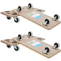 TRUTZHOLM Transportroller 4er Set SOFT WHEEL - 200 kg - Transportroller für Möbel und schwere Gegenstände, extrem belastbar bis 200 kg. Mit praktischen Lenkrollen und Tragegriff für müheloses Bewegen auf verschiedenen Böden, ohne Spuren zu hinterlassen.