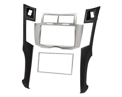 tomzz Audio Doppel DIN Radioblende passt für Toyota Yaris XP9 2007 bis 2011 dunkel Autoradio