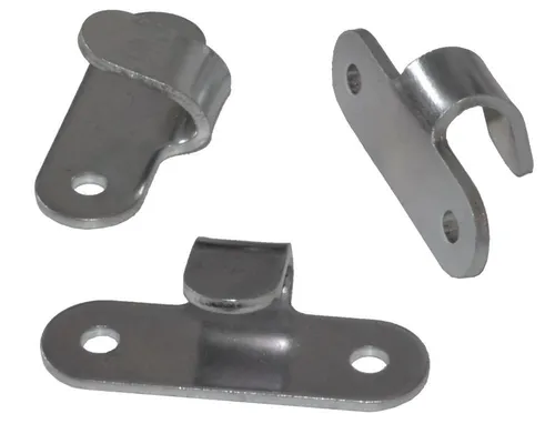 Miederhoff Anhänger 20 x Lochhaken Planenhaken verzinkt - Abspannhaken 2-Loch