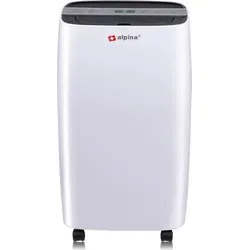alpina Luftentfeuchter D015R2B-10L - Leiser Raumentfeuchter für bis zu 100m³ - Luftentfeuchter für Räume bis 100m³, entfeuchtet bis zu 10L/Tag, extrem leise mit nur 46 dB - ideal für Schlafzimmer und Wohnräume.