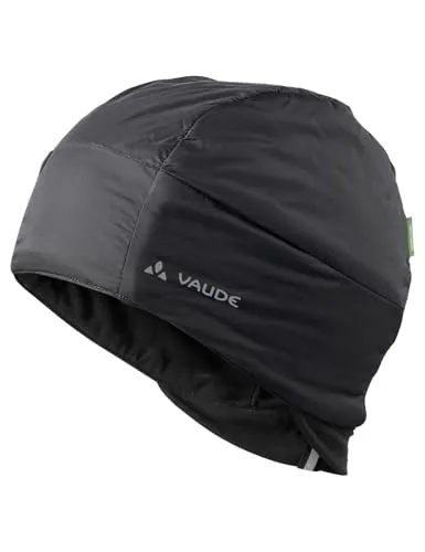 Vaude Unisex Bike Warm Cap Plus Mütze, Schwarz, S EU - Fahrradbekleidung mit isolierter Radhelm-Unterziehmütze, ideal für kalte Tage, leicht, elastisch und aus hohem Anteil an Recyclingmaterial gefertigt.