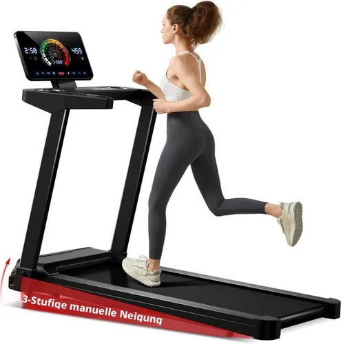 UMAY Laufband für Zuhause – Elektrisches Laufband mit 3,0 PS Motor - Komfortables Laufband mit 39,5 x 107 cm Lauffläche, 180 kg max. Belastung und 15% Steigung. Ideal für effektives Training, leise im Betrieb und mit multifunktionalem Touchscreen für abwechslungsreiche Workouts.