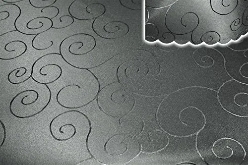 Unbekannt Tischdecke grau 135x200 cm eckig Struktur damast Circle bügelfrei Mitteldecke Ornamente