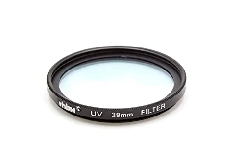 vhbw Universal UV Filter für Kamera Objektive mit 39mm Filtergewinde - UV Schutzfilter, Schwarz