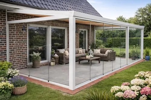 Kaltwintergarten Cuxhaven Aluminium mit VSG Glas – Moderner Wintergarten für Terrasse, Garten & Outdoor Wohnraum (weiß, 700 x 300 cm)