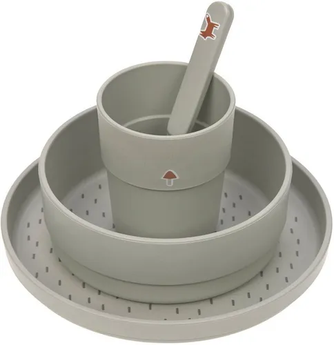 LÄSSIG Kindergeschirr Set Little Forest Fox in grün von LÄSSIG