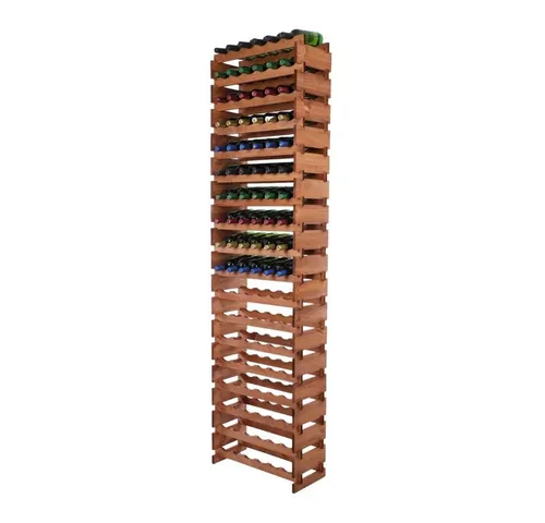 PROREGAL® Weinregal VINOTECA FLEX PRO HxBxT 247x65x28cm 108 Flaschen Braun