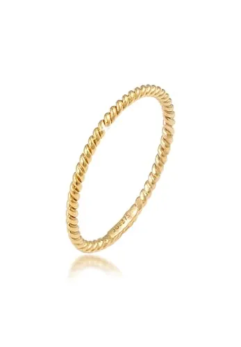 Elli Ring Damen Twisted in 375 Gelbgold – Stilvoll und Minimalistisch - Ringe für Damen: Hochwertiger 375er Gelbgoldring im trendigen Twisted Design, handgefertigt auf Bali und ideal als stilvolles Geschenk für besondere Anlässe.