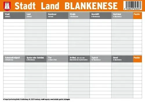 Hamburg: Stadt Land Blankenese | Spiel | Deutsch (2025) | SLBLAN
