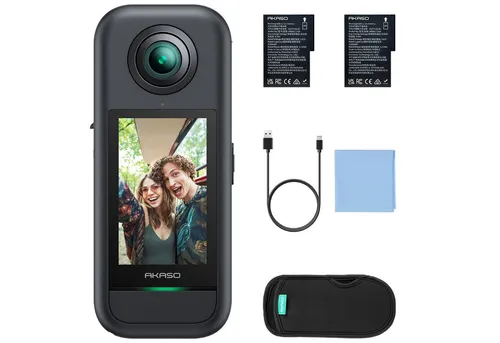 Akaso 360 Action Cam – 5.7K Video & KI-Tracking - Erleben Sie mit der AKASO 360 Action Cam atemberaubende 360° Aufnahmen in 5,7K! Ideal für kreative Videos, Outdoor-Aktivitäten und Reisen – Ihre Erlebnisse in hoher Auflösung festhalten.