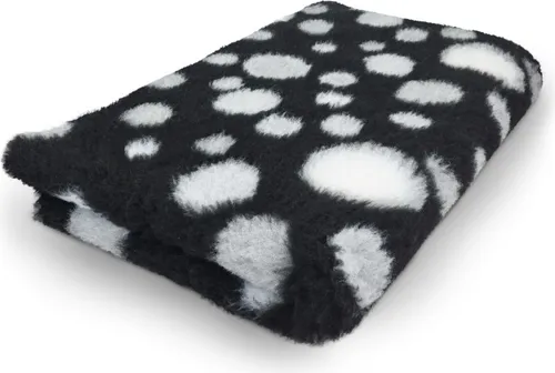 Vet Bed schwarz Kreise grau weiß
