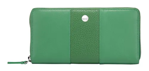 Maître Geldbörse Auen aus echtem Leder - Elegante Geldbörse aus echtem Leder mit 12 Kartenfächern und praktischem Zipper, ideal für stilvolle Damen, die Ordnung in ihren Finanzen schätzen.