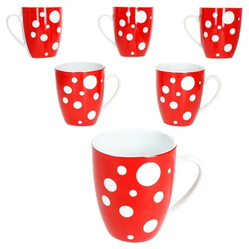 MamboCat Pula Kaffeebecher Set 6er rot in rot von MamboCat