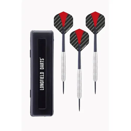 Longfield Steel Tip Dart-Set - 3 Dart aus Neusilber (23 g) Engelhart