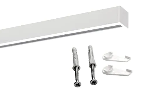 Deco-Raum Gardinenschiene nach Maß 1-Lauf Square Weiß 170cm in weiß von Deco-Raum