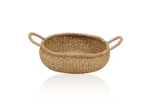 Lycce Wäschebox Aufbewahrungskorb Gr.1 Natur, Korb geflochten aus Seegras