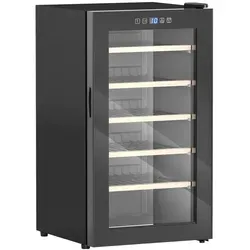 HOMCOM Weinkühlschrank 91 L - Perfekte Lagerung für 41 Flaschen - Weinkühlschrank für 41 Flaschen mit einstellbarem Temperaturbereich von 5-20°C und LED-Touch-Bedienung. Ideal für optimale Weinlagerung bei Feiern.