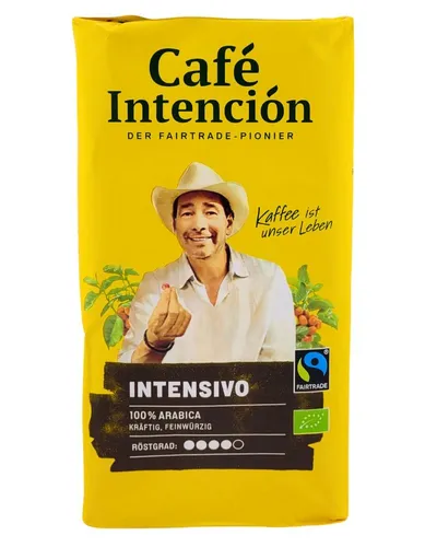 Café Intención Fuerte | Fairtrade | 12 x 500g gemahlen - Kräftiger Fairtrade-Kaffee aus Hochland-Arabica-Bohnen, schonend langzeitgeröstet für ein intensives Aroma. Ideal für Filtermaschine, French Press oder Handfilter.