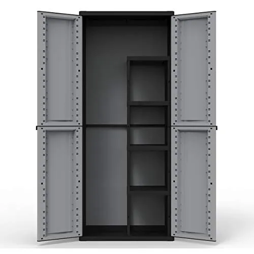 Kreher Kunststoffschrank | Robuster Aufbewahrungsschrank mit abschließbaren Türen