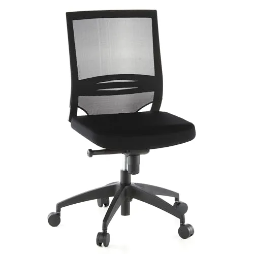 hJh-OFFICE PORTO ECO Bürostuhl - Ergonomischer Bürostuhl mit atmungsaktivem Netzbezug und einstellbarer Lendenwirbelstütze. Ideal für lange Sitzzeiten im Büro - empfohlen für bis zu 8 Stunden täglich.