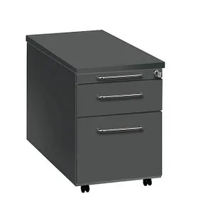 Kerkmann Rollcontainer Artline 7469 Holz anthrazit - Diverse K, abschließbarer Rollcontainer mit 2 Schüben und Hängeregistratur, ideal für Ordnung im Büro oder Home Office.