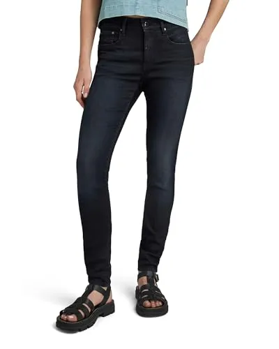 G-Star Damen Jeans Skinny 3301, Dunkelblau, W26 L32 - Damen Jeans in Dunkelblau, Modell 3301 Skinny, aus hochwertigem Material für optimalen Tragekomfort und perfekte Passform.