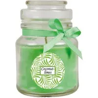 HS Candle Duftkerze & Glas Duft Schriftzug Bonbon Ø7 cm Coconut Limes