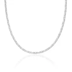 JEWLIX Königskette aus 925 Sterling Silber 2mm | Unisex | 50cm - Ketten für Herren: Handgearbeitete Königskette aus 925er Silber, polierte Oberfläche, ideal als Geschenk, inklusive gratis Etui.