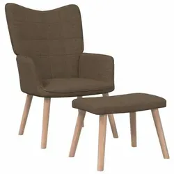 vidaXL Relaxsessel mit Hocker in Braun