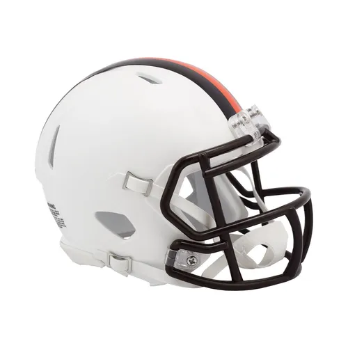 Riddell Speed Mini Football Helm ON-FIELD Cleveland Browns - Fanartikel für Cleveland Browns-Fans, detailgetreuer Mini-Helm in Weiß, ideal für Sammler und als Geschenk.