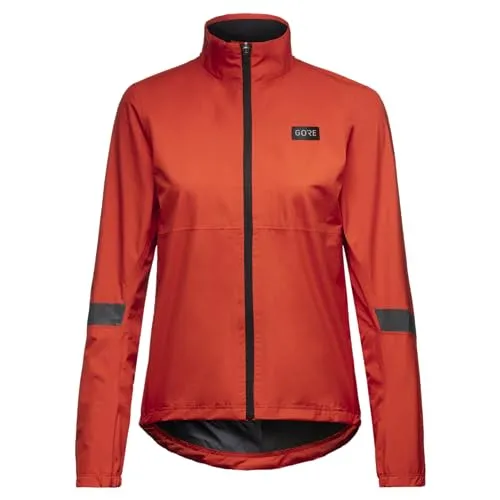 GOREWEAR Stream Jacke Damen, Fireball, 36 - Damen-Jacke für Fahrradfahrerinnen, ideal bei kühlen und nassen Wetterbedingungen. Wasserdicht und atmungsaktiv dank GORE-TEX Active Technologie. Sportliche Passform mit verlängerter Rückenpartie für optimale Beweglichkeit.