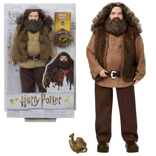 Harry Potter Mattel GKT94 - Rubeus Hagrid Sammlerpuppe, ca. 30 cm mit Drachenbaby Norbert, ideal für Fans ab 6 Jahren und kreative Spielmomente