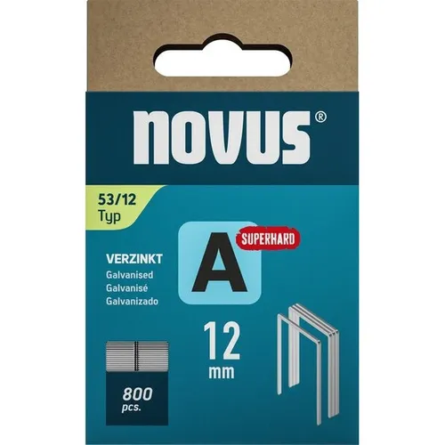 Novus Tackerklammer Typ 53 12 mm 800 Stück Feindrahtklammern superhart