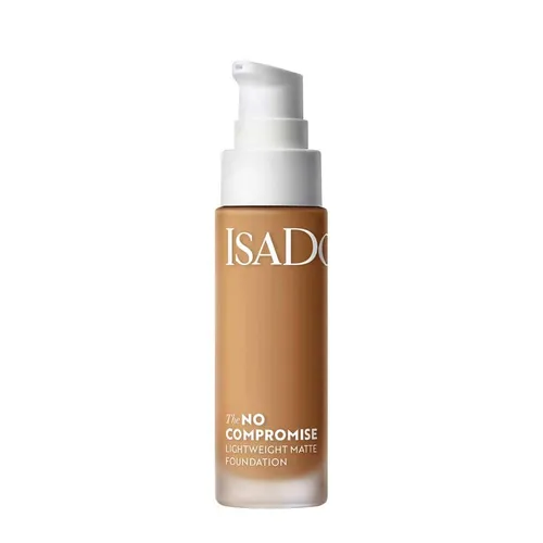 IsaDora No Compromise Lightweight Matte Foundation (5W, 30 ml) - Make-up für einen matten, natürlichen Teint mit bis zu 24 Stunden Halt. Atmungsaktive, nicht komedogene Formel für mittlere bis vollständige Abdeckung und einen Zweite-Haut-Effekt.