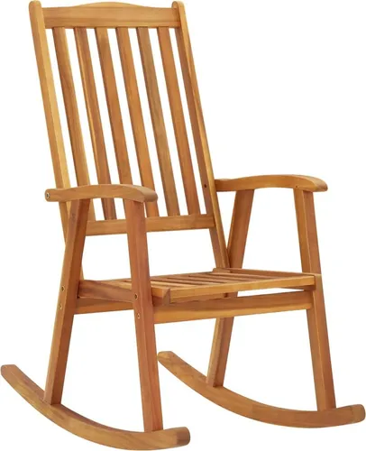 vidaXL Schaukelstuhl mit Auflagen aus Massivholz Akazie