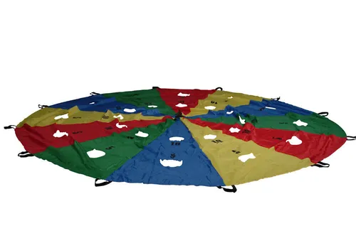 Schwungtuch mit nummerierten Löchern, 4 m Ø, mit 12 Griffschlaufen